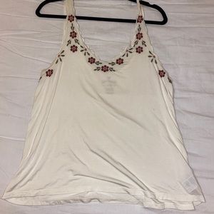 Cream floral tank
